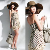 Vestido Beis/Lunares