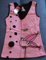 Camiseta Rosa/Negro