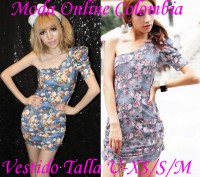 Vestido Palabra De Honor Una Manga Abullonada 