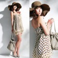 Vestido Beis/Lunares